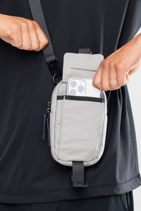 Utility Tech Crossbody- Taupe Gray