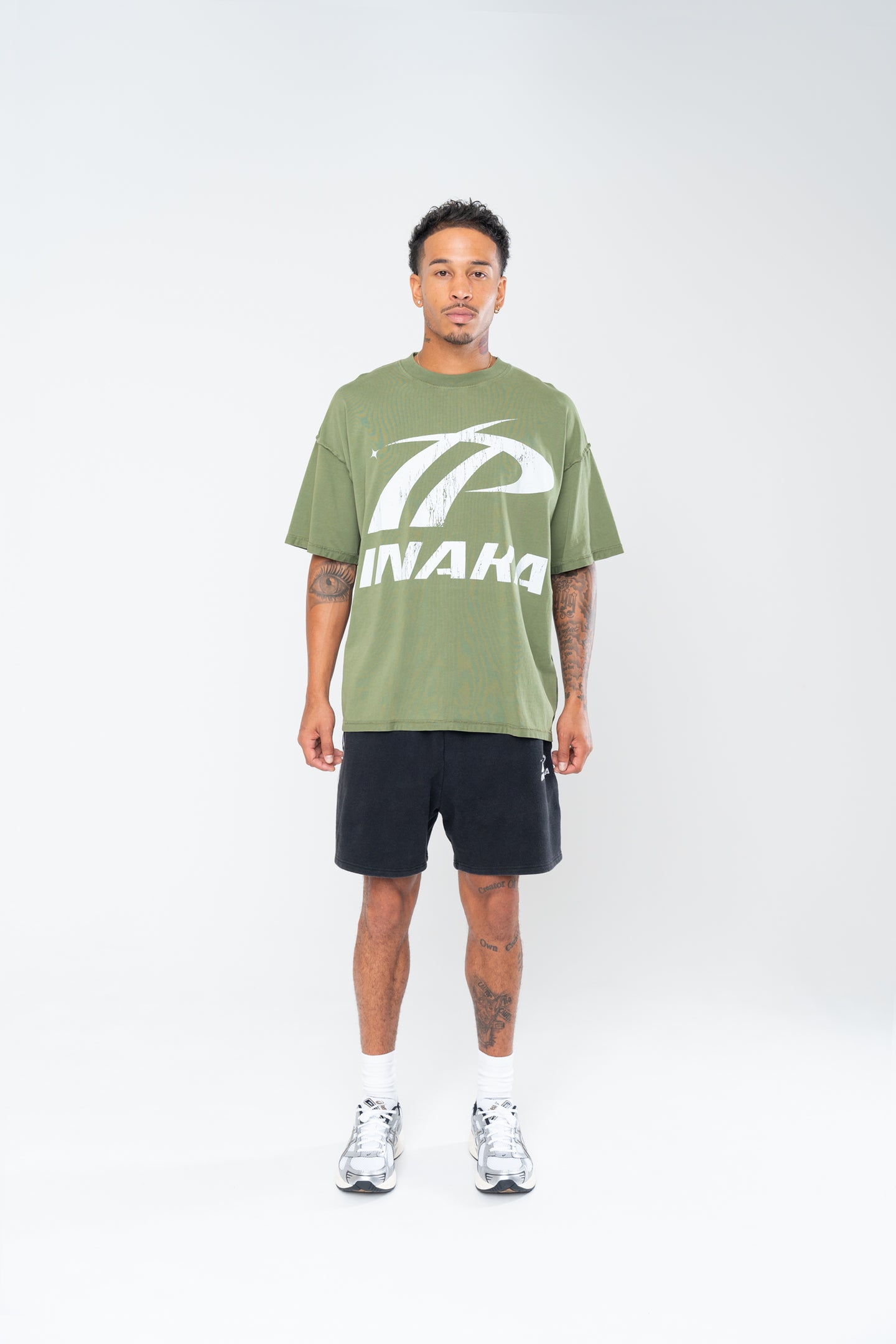 INAKA SPORTSWEAR TEE - VINTAGE OLIVE