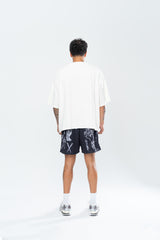 CRUCIFIX MESH SHORTS - BLACK
