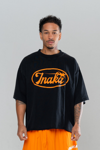 STARLIGHT CROPPED TEE - BLACK/ORANGE
