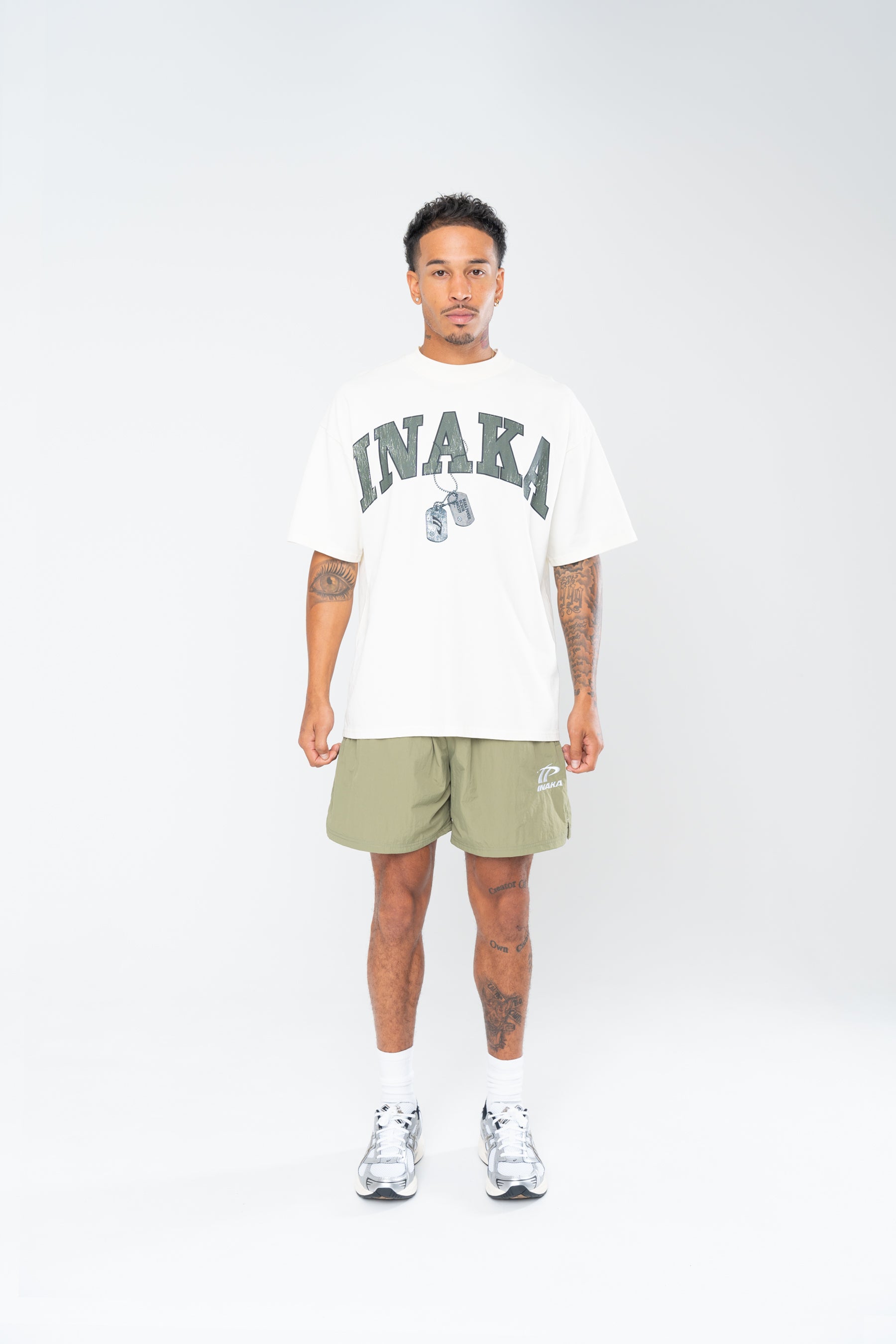 SPORTSWEAR NYLON SHORTS - BURNT OLIVE