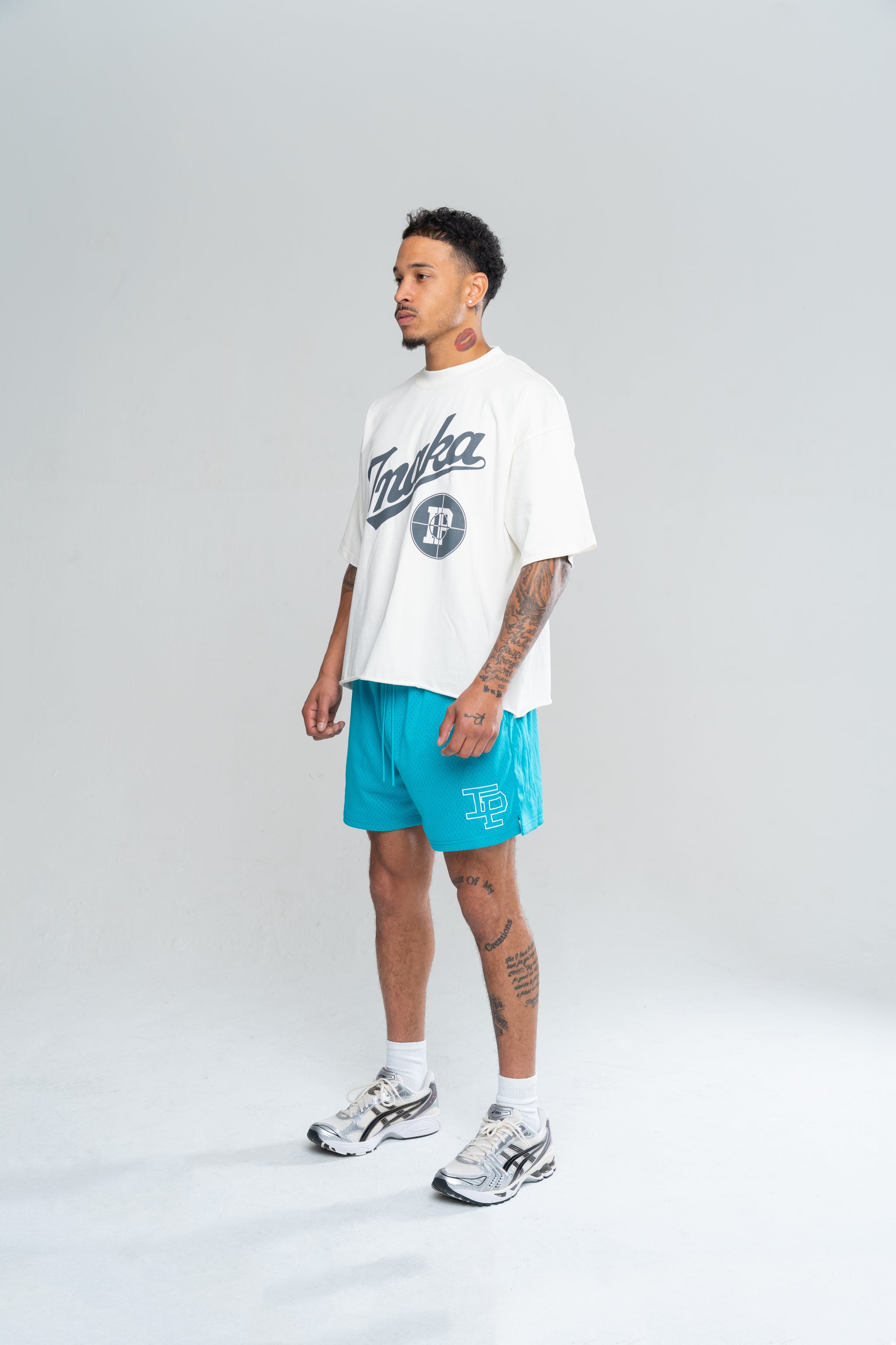 SHOOTING RANGE CROPPED TEE - CREAM