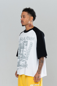 UNDERGROUND CROPPED TEE - WHITE/BLACK