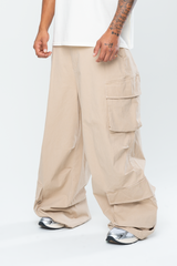 INAKA BAGGY CARGO PANTS - SAND