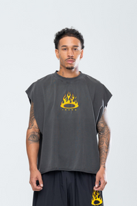 FURY CUTOFF TEE - VINTAGE BLACK
