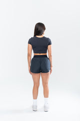 Ivy Cropped Tee - Onyx