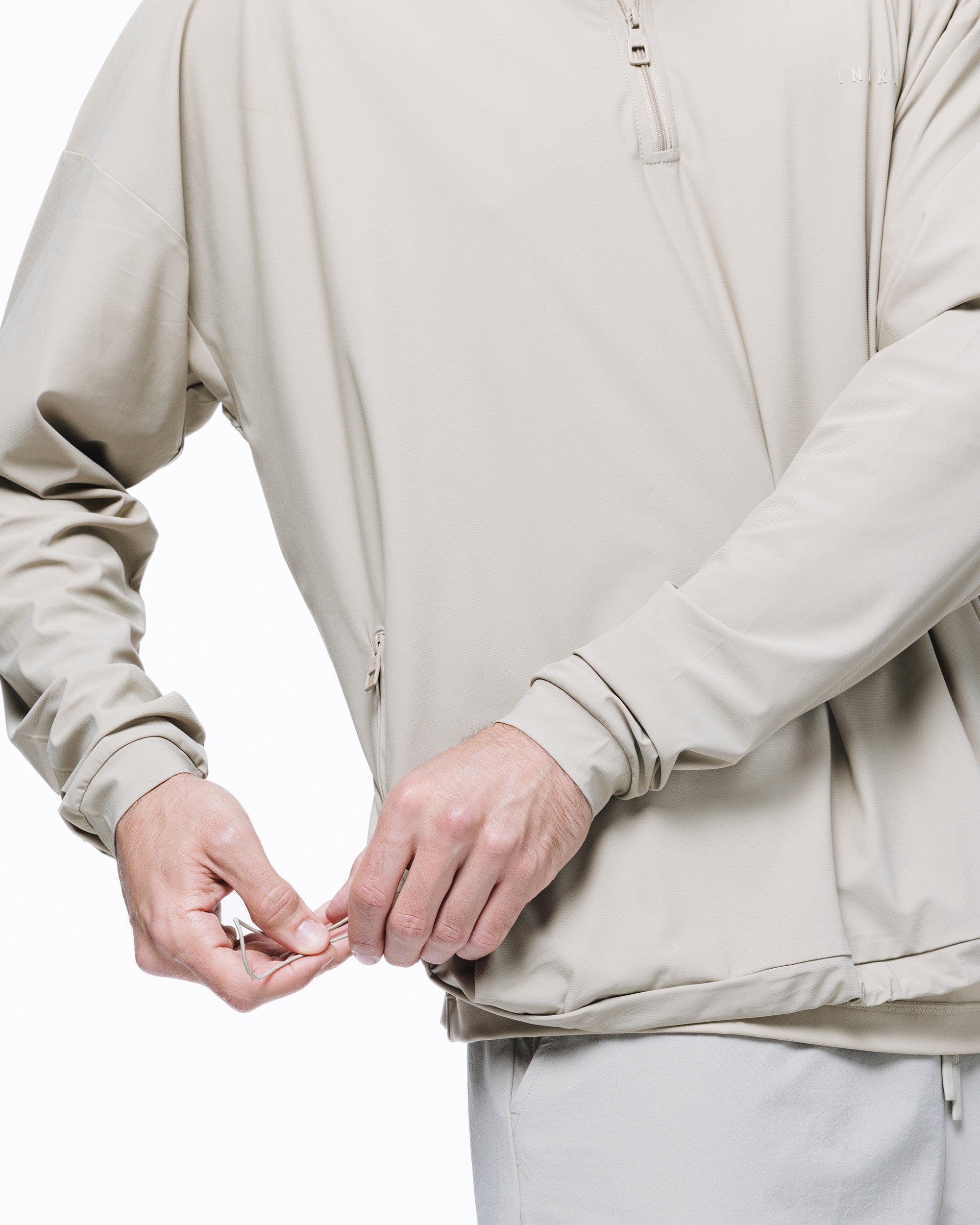 PERFORMANCE CLUB 1/4 ZIP JACKET - TAUPE