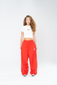 SPORTSWEAR BAGGY TRACK PANTS - RED