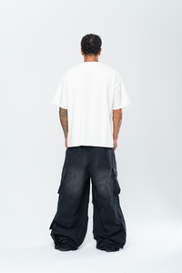 INAKA BAGGY CARGO PANTS - VINTAGE BLACK