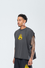 FURY CUTOFF TEE - VINTAGE BLACK