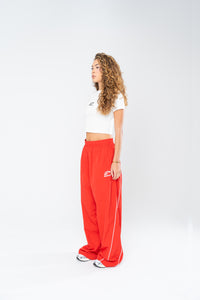 SPORTSWEAR BAGGY TRACK PANTS - RED