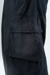 INAKA BAGGY CARGO PANTS - VINTAGE BLACK