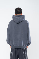 SPORTSWEAR DISTRESSED HOODIE - VINTAGE BLACK