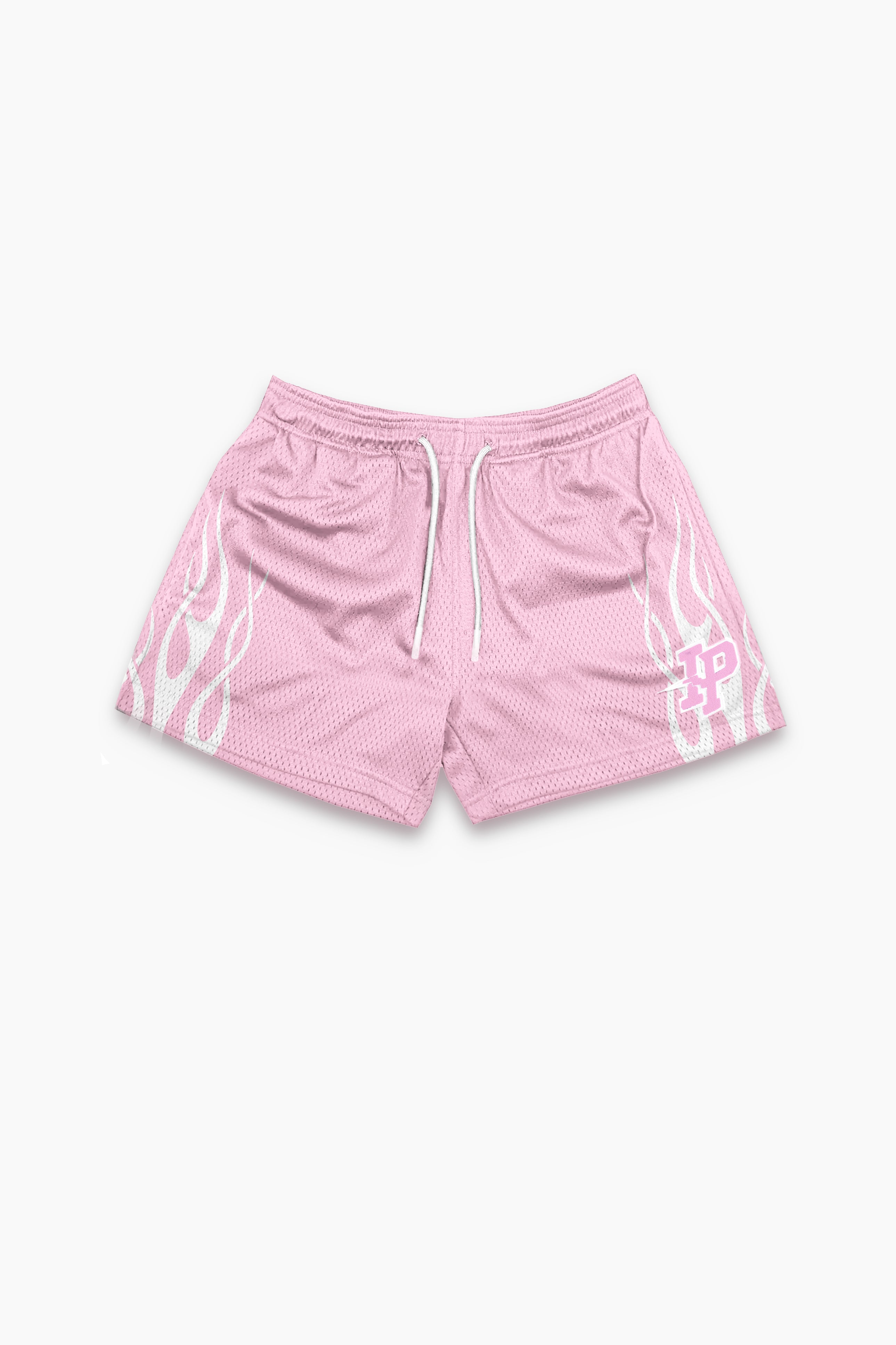 Women’s Graphic Mesh Shorts - Pink Flame