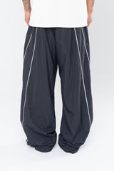 SPORTSWEAR BAGGY TRACK PANTS - BLACK