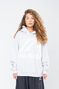 SPORTSWEAR DISTRESSED HOODIE - GRAY