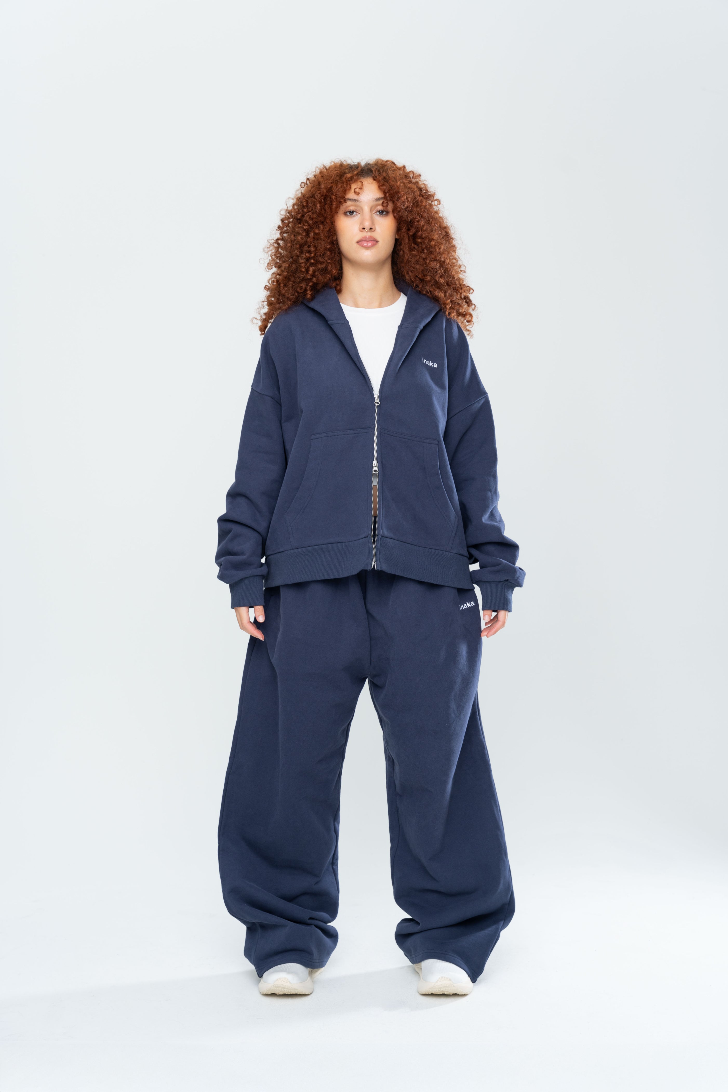 BASICS DOUBLE ZIP HOODIE - MIDNIGHT NAVY – Inaka Power