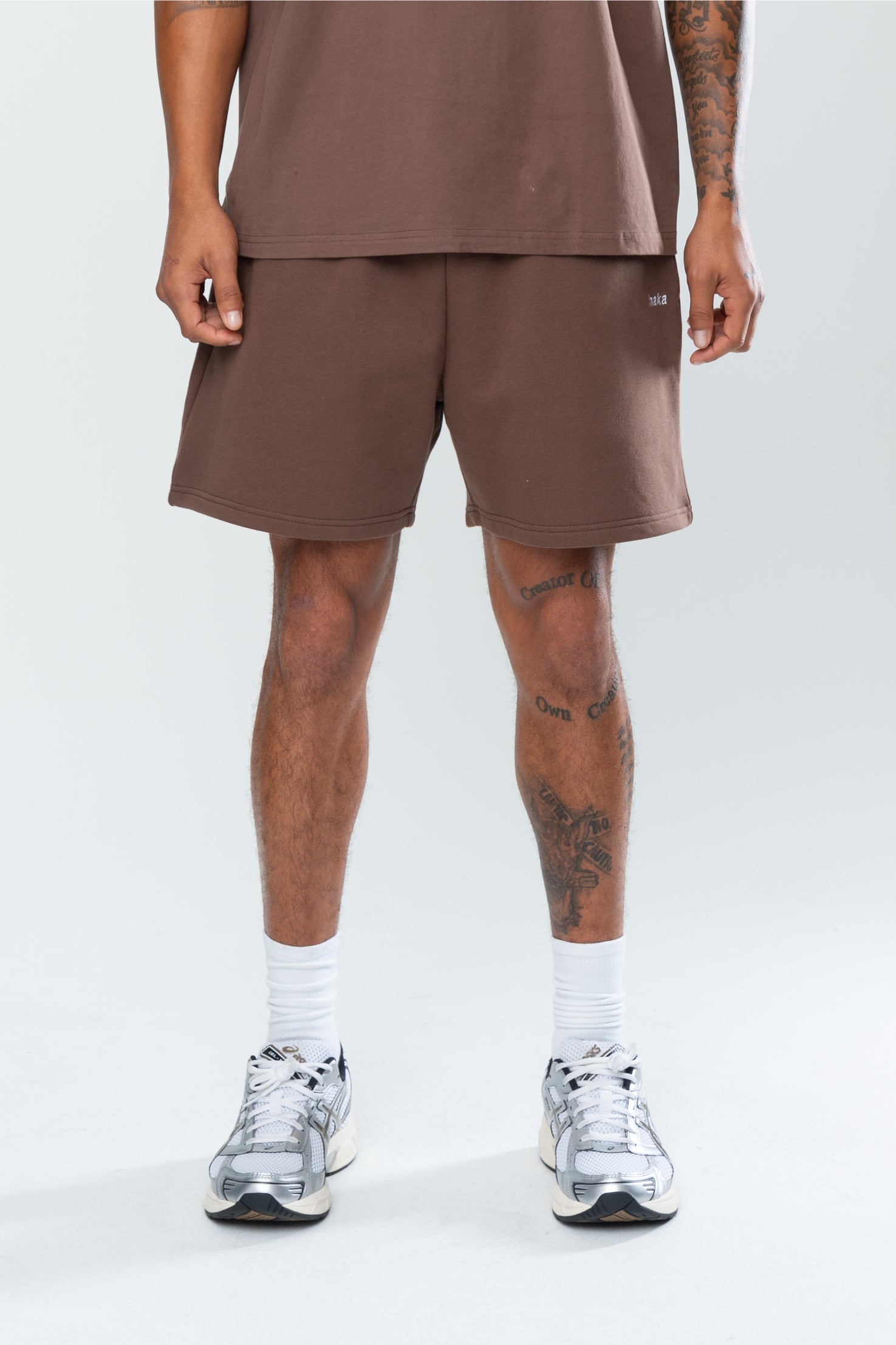 Sz LARGE INAKA POWER BROWN SHORTS PALM outlet LEAVES