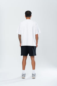 BASICS DISTRESSED TEE - WHITE