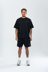 BASICS DISTRESSED TEE - BLACK