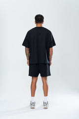 BASICS DISTRESSED TEE - BLACK