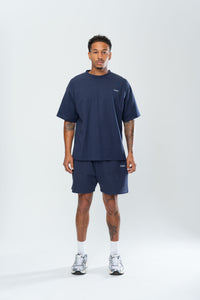 BASICS DISTRESSED TEE - MIDNIGHT NAVY