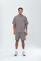 BASICS DISTRESSED TEE - STONE