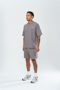 BASICS DISTRESSED TEE - STONE