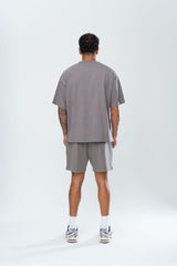 BASICS DISTRESSED TEE - STONE