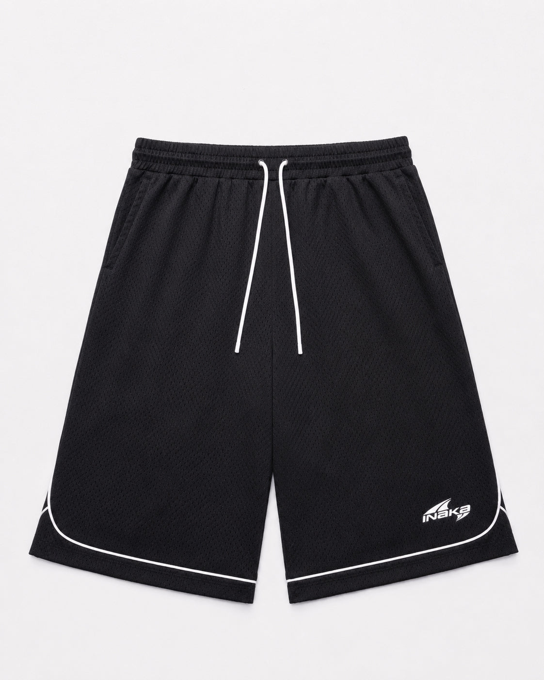 3/4 MESH SHORTS - BLACK
