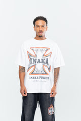 CROSS FLAME TEE - WHITE