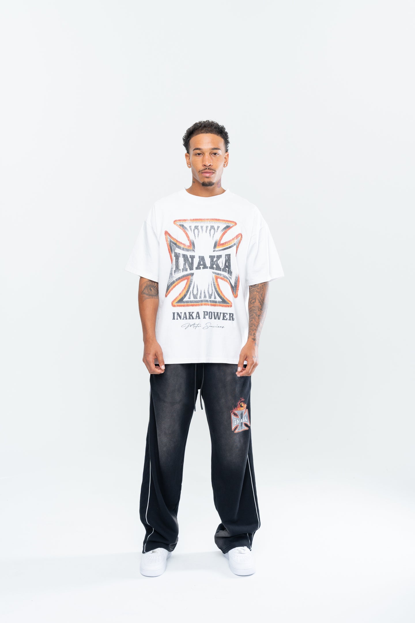 CROSS FLAME TEE - WHITE