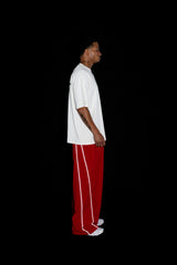 SPORTSWEAR BAGGY TRACK PANTS - RED