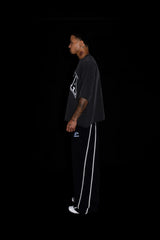 SPORTSWEAR BAGGY TRACK PANTS - BLACK