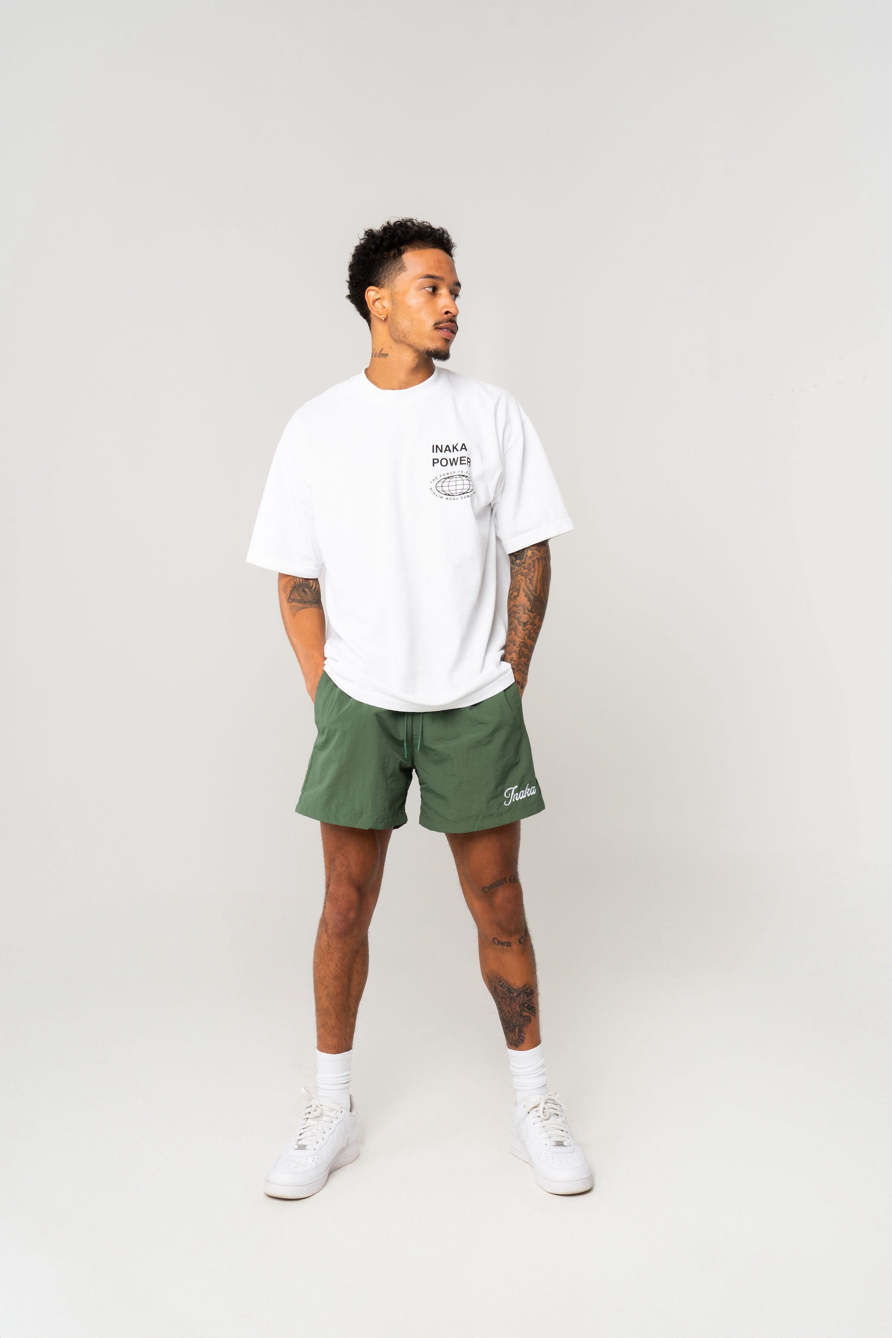 Men's Nylon Shorts - Forest Green