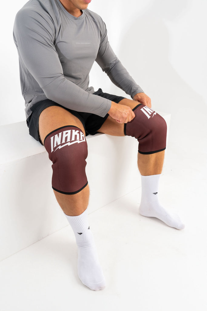 Bolt Knee Sleeves Maroon Inaka Power