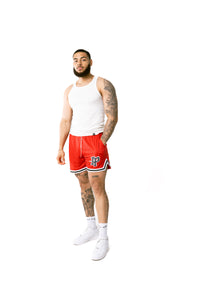 MEN'S LEAGUE MESH SHORTS - BRICK RED