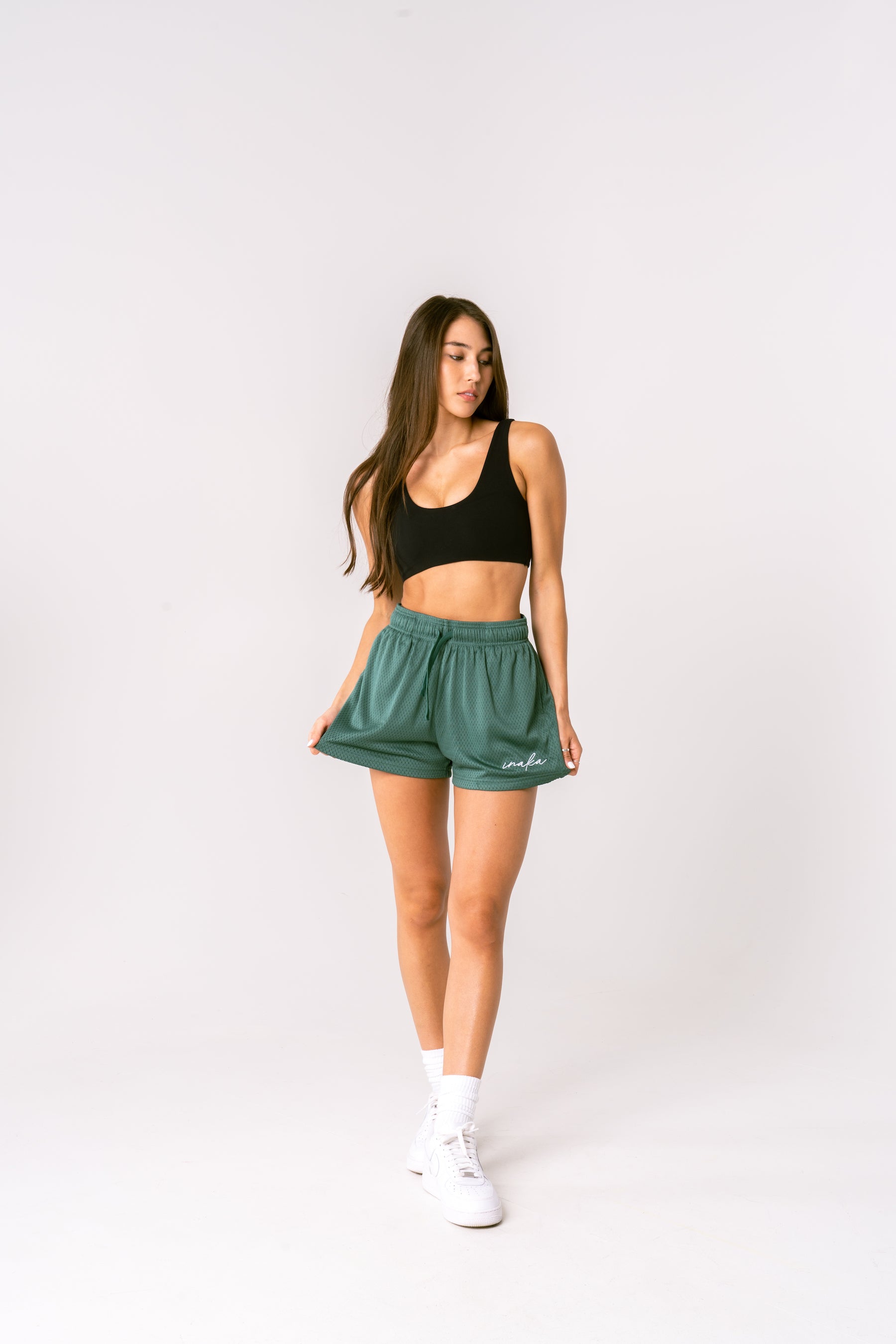 Women's Basic Shorts - Forest Green