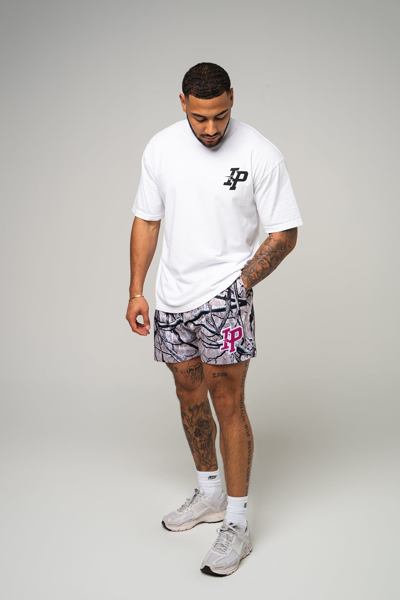Men's Camo Shorts - Pink Patch