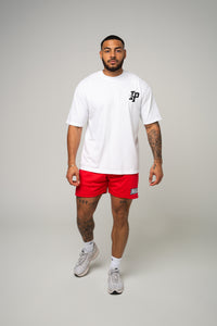 MEN'S GRAPHIC MESH SHORTS - CLASSIC BOLT RED