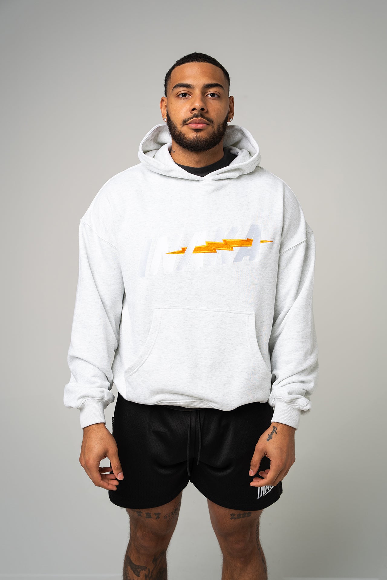 INAKA BOLT HOODIE - GREY