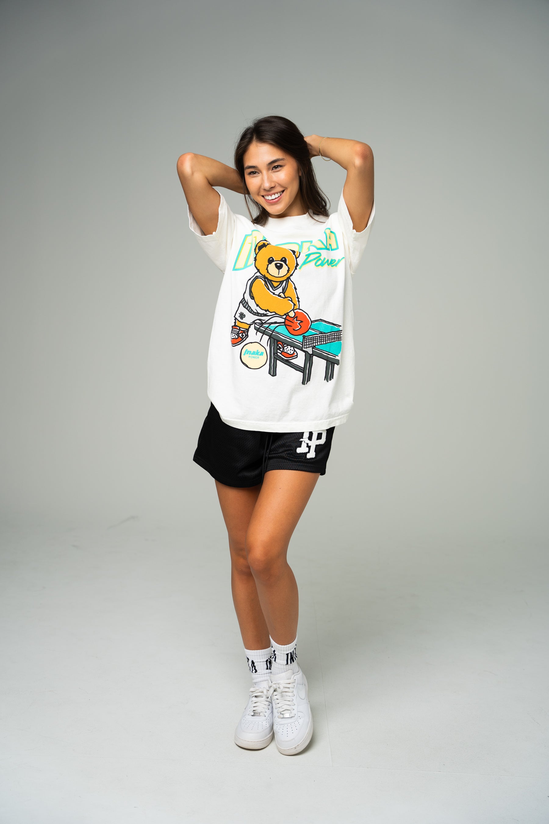 Ping Pong Teddy Tee - White