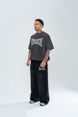 POWERSHOT DISTRESSED BAGGY SWEATPANTS