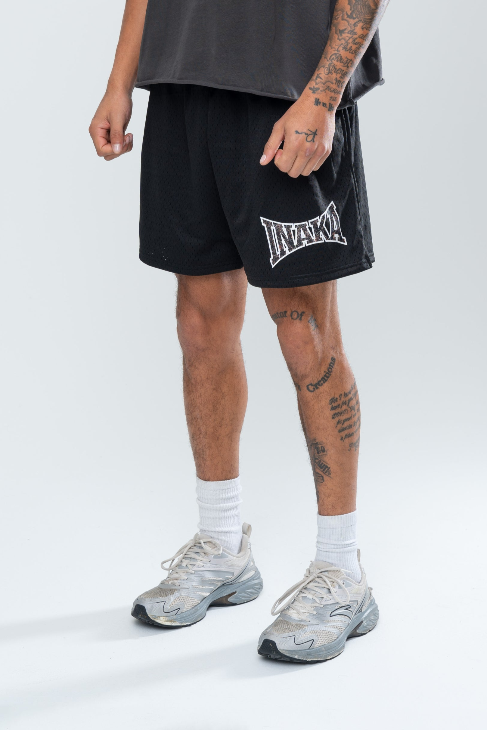 POWERSHOT MESH SHORTS - BLACK/CAMO