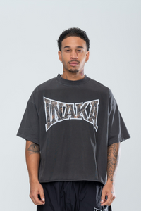 POWERSHOT CROPPED CAMO TEE - VINTAGE BLACK