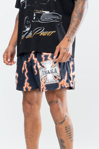 THUNDERSTRUCK  MESH SHORTS - GOLD