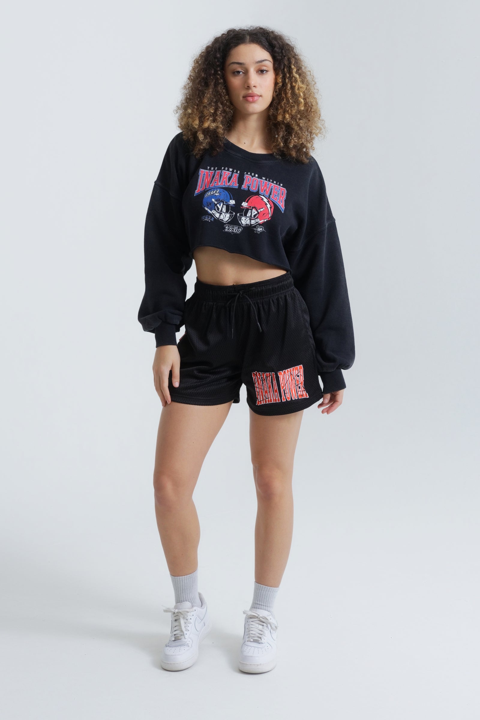 Women's Cropped Crewneck - Face-off