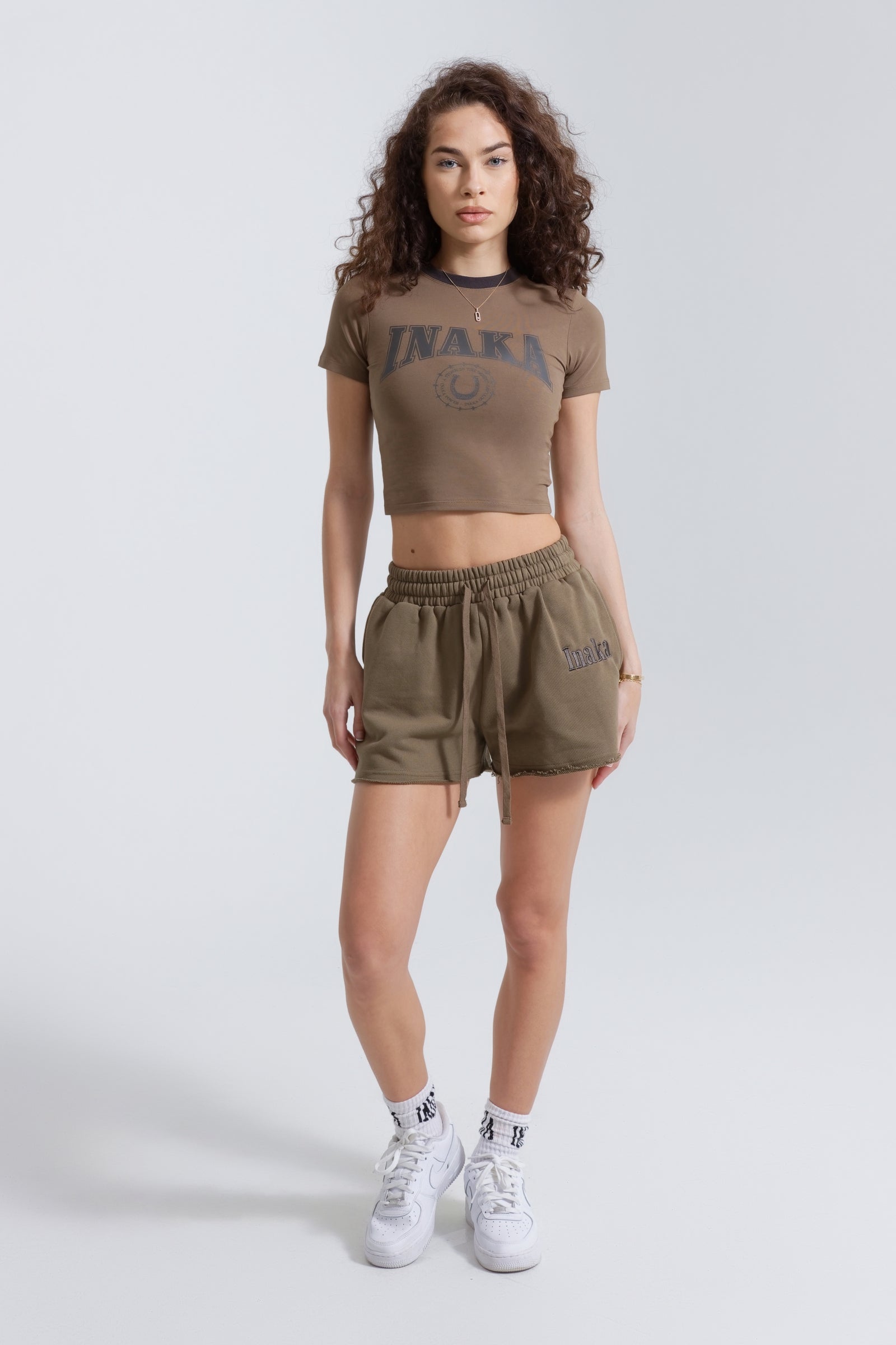 Womens French Terry Shorts - Wood