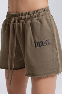 WOMENS FRENCH TERRY SHORTS - WOOD