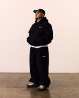 BASICS BAGGY SWEATPANTS - BLACK